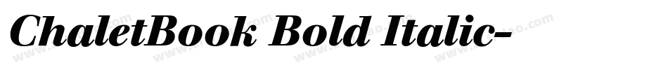 ChaletBook Bold Italic字体转换